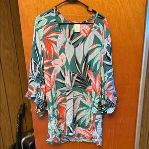 Anne Cole Multicolor Tropical Swim Coverup